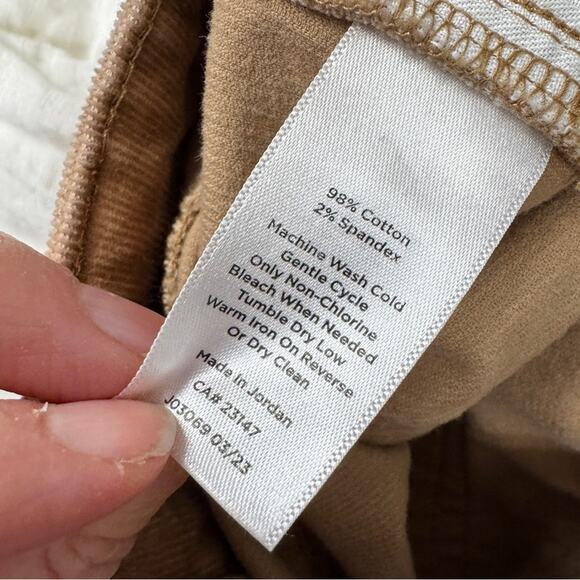 Talbots Tan Corduroy Straight Leg Pants Womens 6 Preppy Fall Academia High Rise - Picture 8 of 8